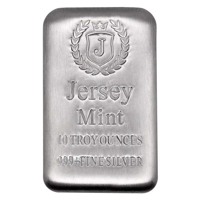 10 oz Jersey Mint Silver Bar .999 Fine