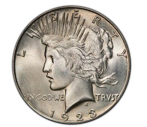 1923 S Peace Dollar Obverse