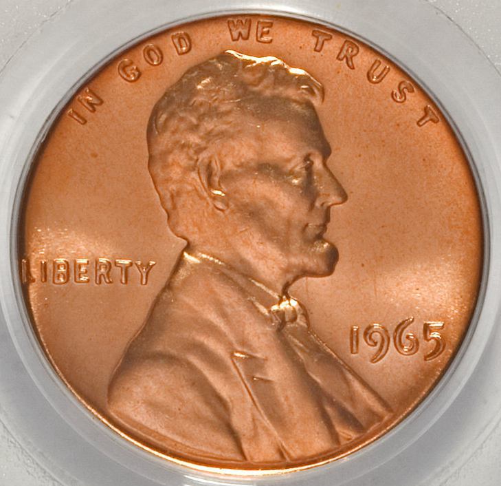 1965 1C SMS MS68 Red PCGS