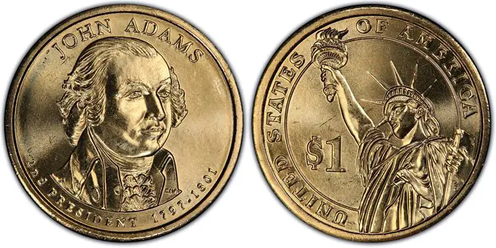 2007 D John Adams Presidential Dollar Value