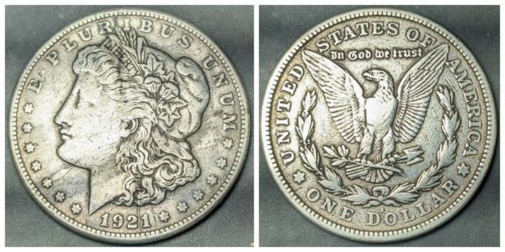 1921 S Morgan Silver Dollar Errors