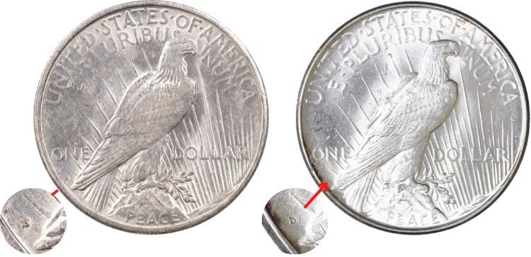 1923 D silver dollar and S silver dollar