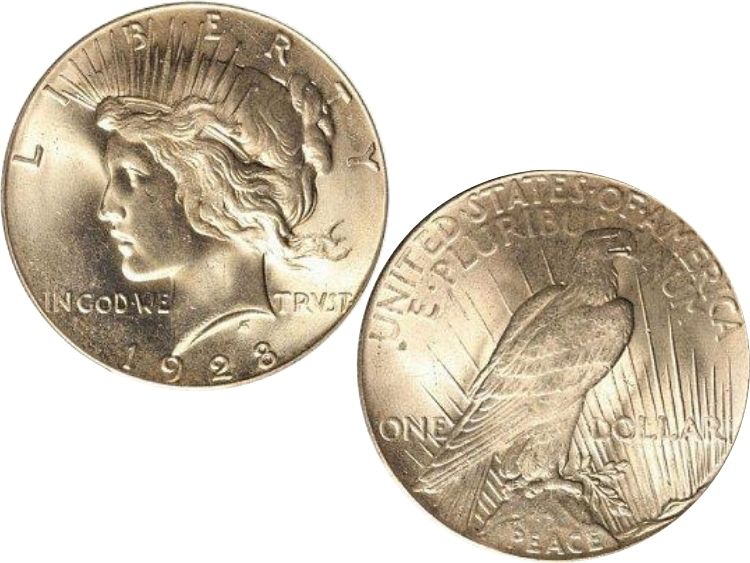 1928 Peace Silver Dollar