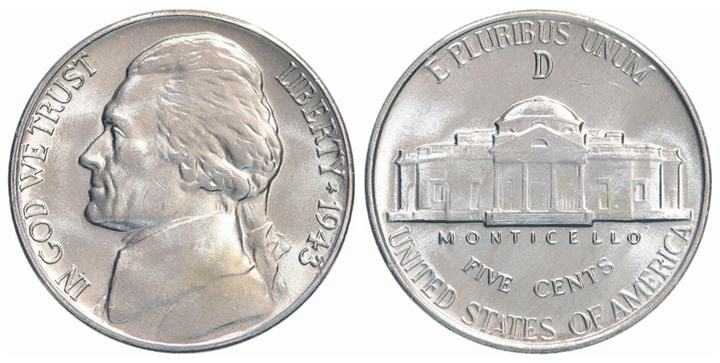 1943-D Jefferson nickel