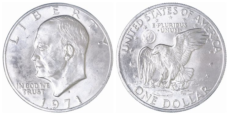 1971-S Silver Dollar - Uncirculated series