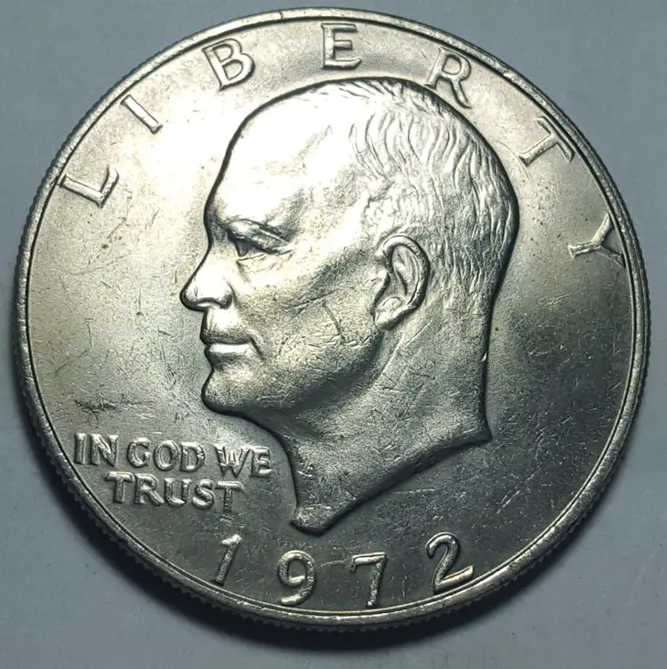 1972 Eisenhower Silver Dollar Obverse