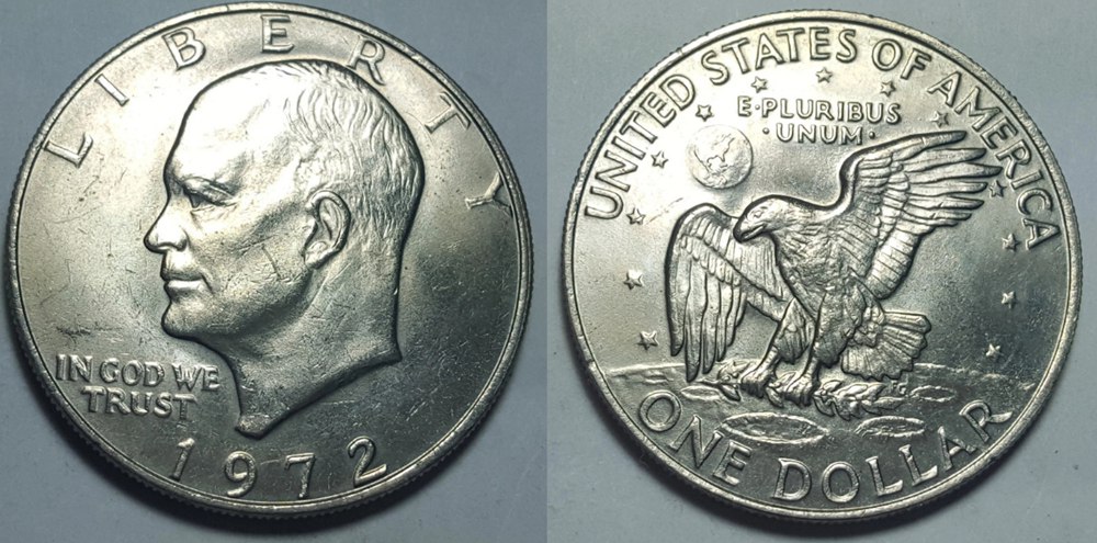 1972 Eisenhower Silver Dollar