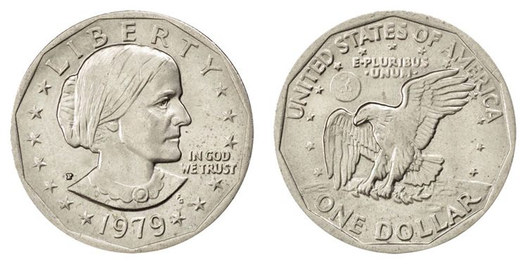 1979-P-Susan B Anthony Dollar Value (narrow rim- far date)