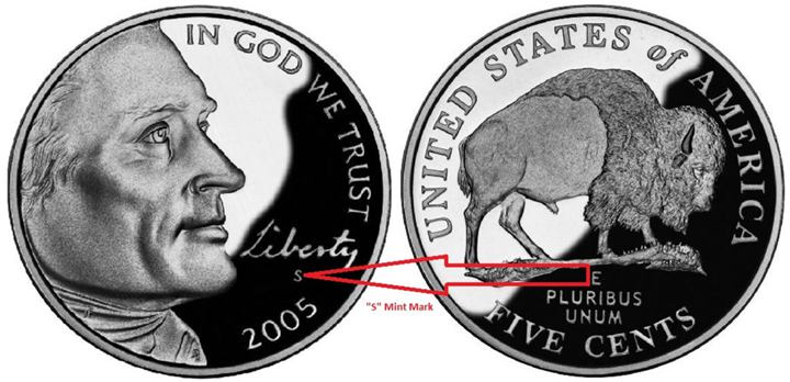2005 S Buffalo Nickel Coin Value & Chart