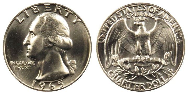 Are 1965 quarters with no mint mark valuable