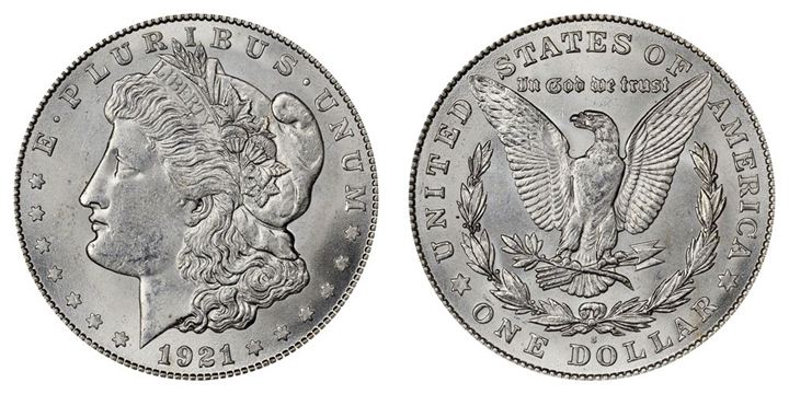 Specifications And Design Of 1921 S Morgan Silver Dollar Coin