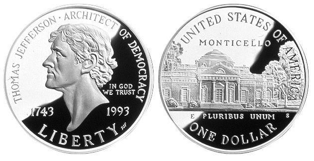 Thomas Jefferson 250th Anniversary Dollar