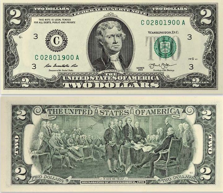 What Does a 2013 $2 Bill Look Like