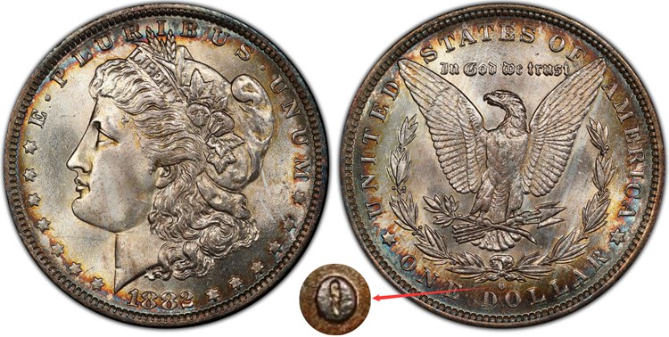 1882 O Morgan Dollar Error O Over S