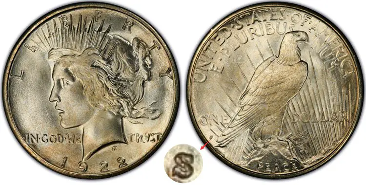 1922-S Silver Dollar