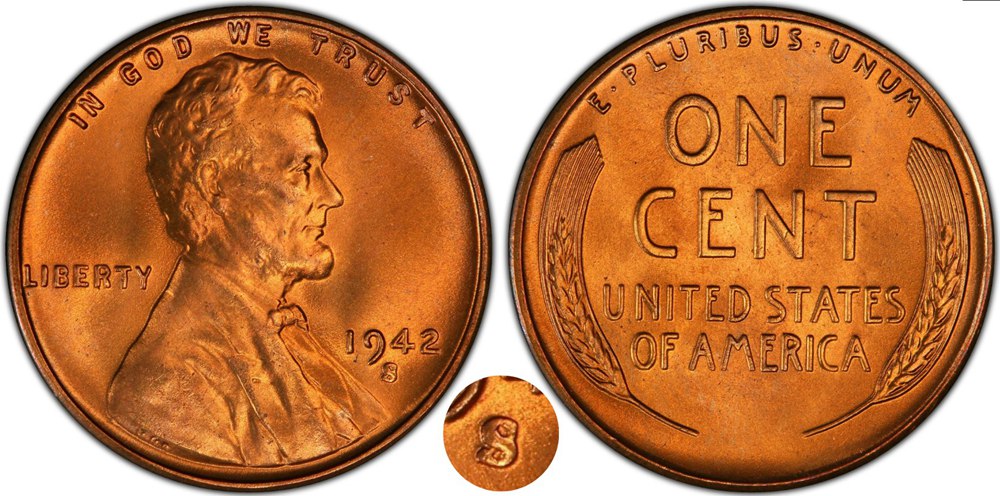 1942 S Wheat Penny