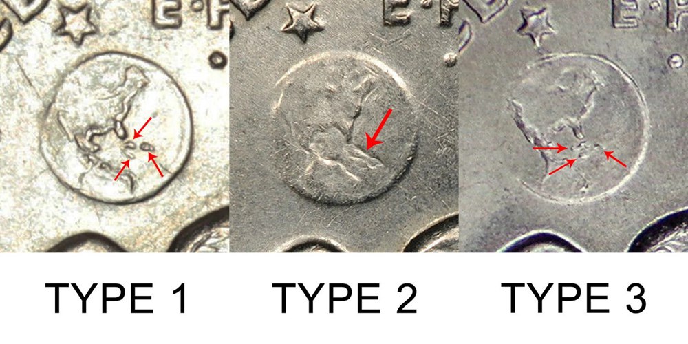 1972 Eisenhower Silver Dollar Types