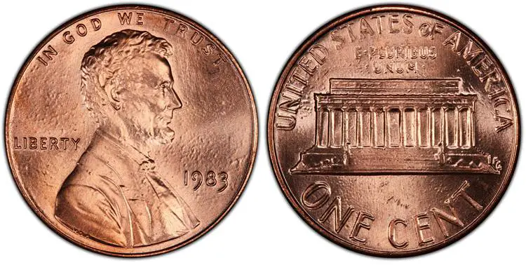 1983 Double Die Penny