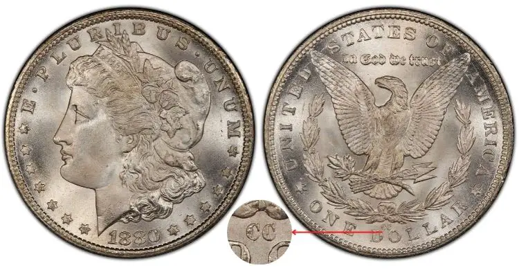 1880 CC Morgan Silver Dollar