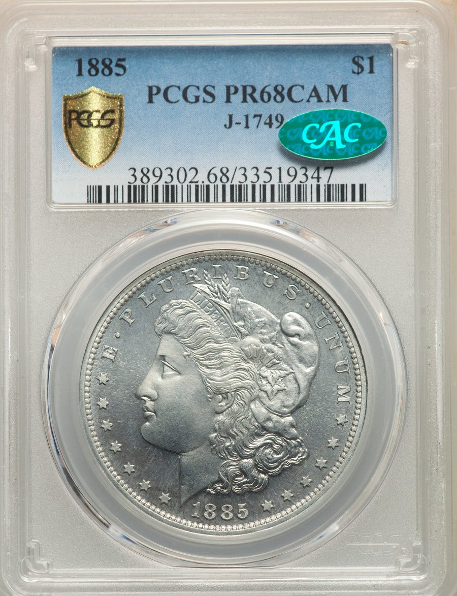 1885 P$1 Morgan Dollar PR68 Sold on Aug 24, 2022 for $63,000.00