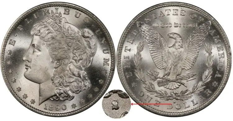 1890 S Morgan Silver Dollar