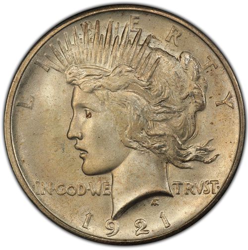 1921 Peace Silver Dollar Obverse