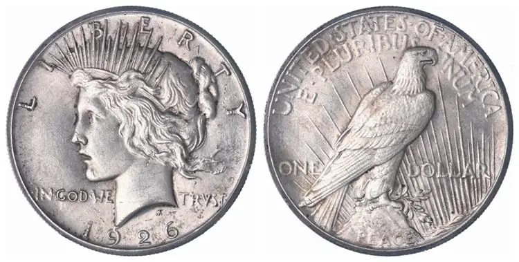 1926 Peace Silver Dollar No Mint Mark