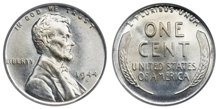 1944-S Steel Wheat Penny