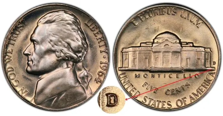 1964 D Nickel