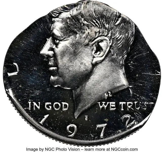 1972 S and D Kennedy Half Dollar Struck on 5C Planchet