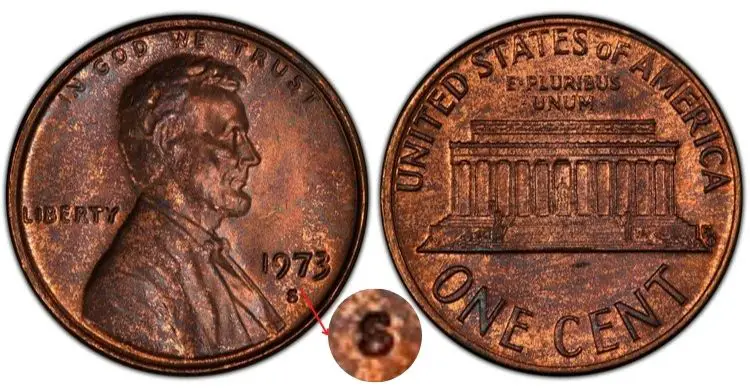 1973 S Lincoln Penny
