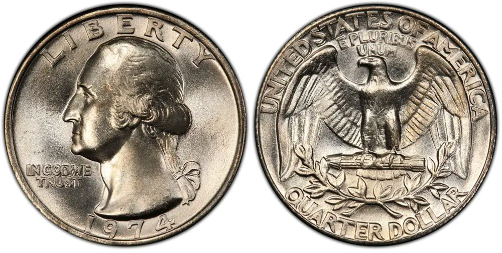 1974 Washington Quarter no mint mark