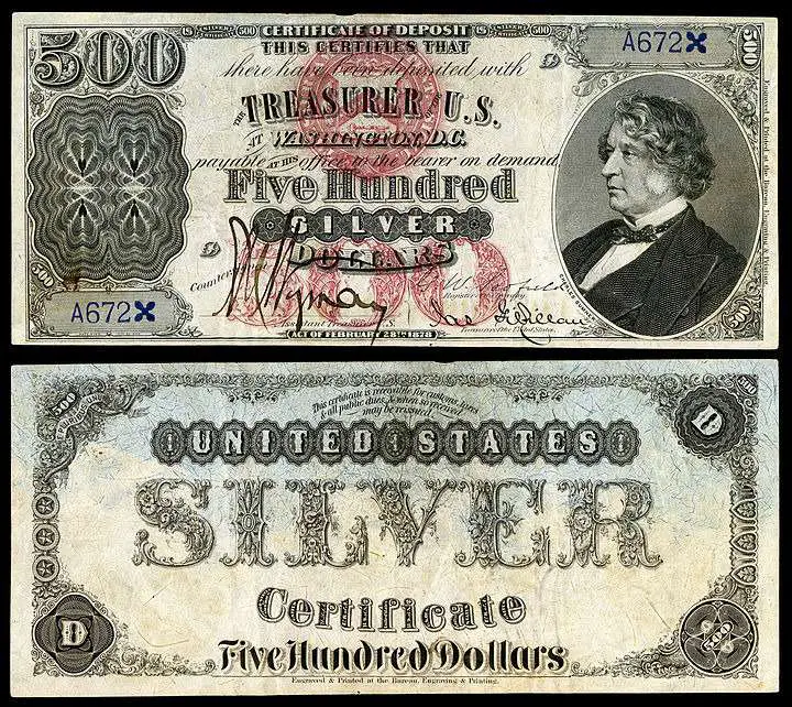 $500 Silver Certificates