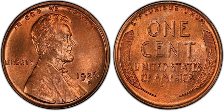 1926 D Lincoln Wheat Penny Value & Price Chart