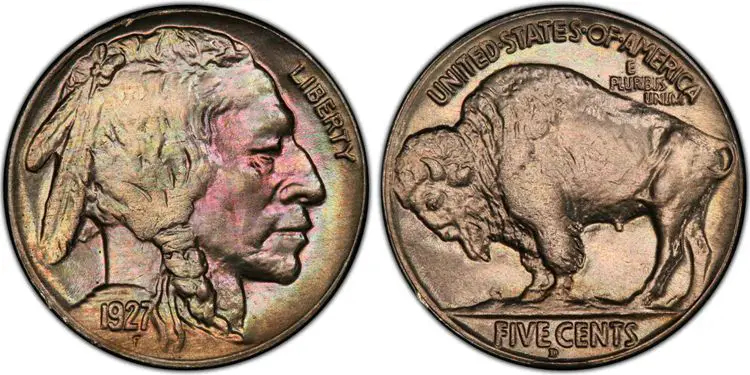 1927 D Buffalo Nickel Value & Price Chart