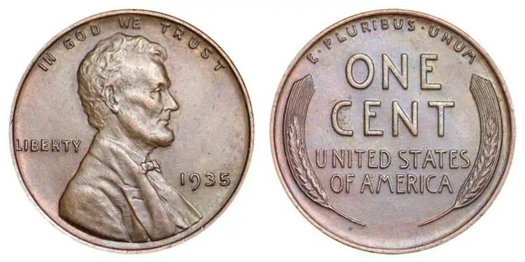 1935 wheat penny