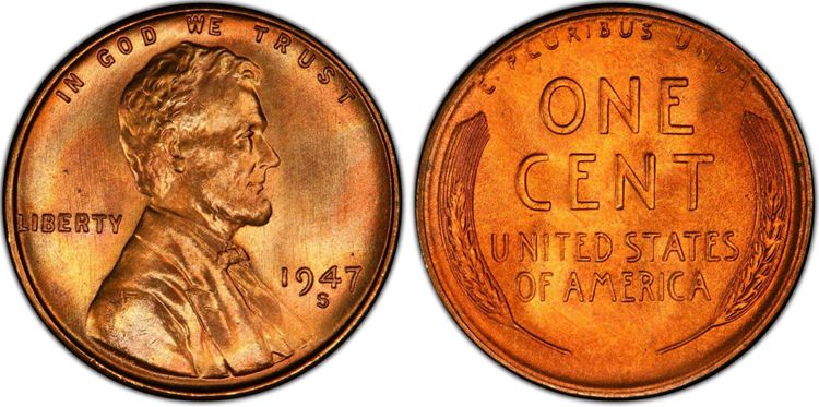 1947 S Wheat Penny Value