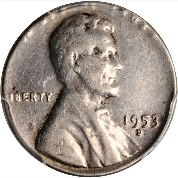 1953 Penny Struck on a Silver Dime Planchet