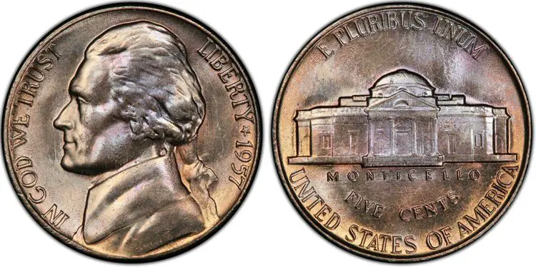 1957 Jefferson Nickel Value