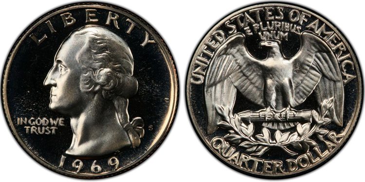1969 S Washington Quarter Value & Price Chart