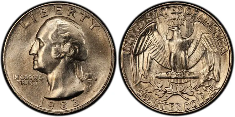 1983 Spitting Eagle Quarter
