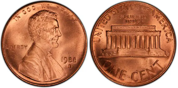 1988 D Penny Value