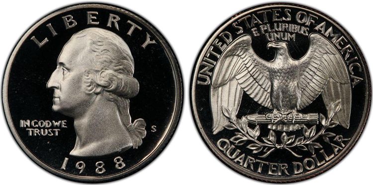 1988 S Quarter Value & Price