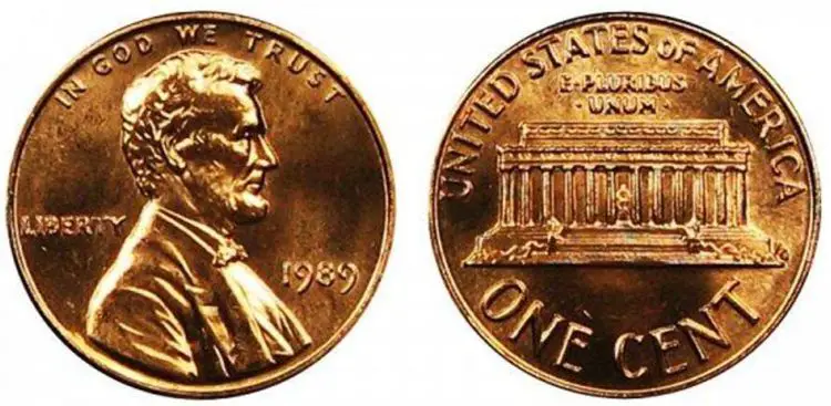 1989 Lincoln Memorial Penny