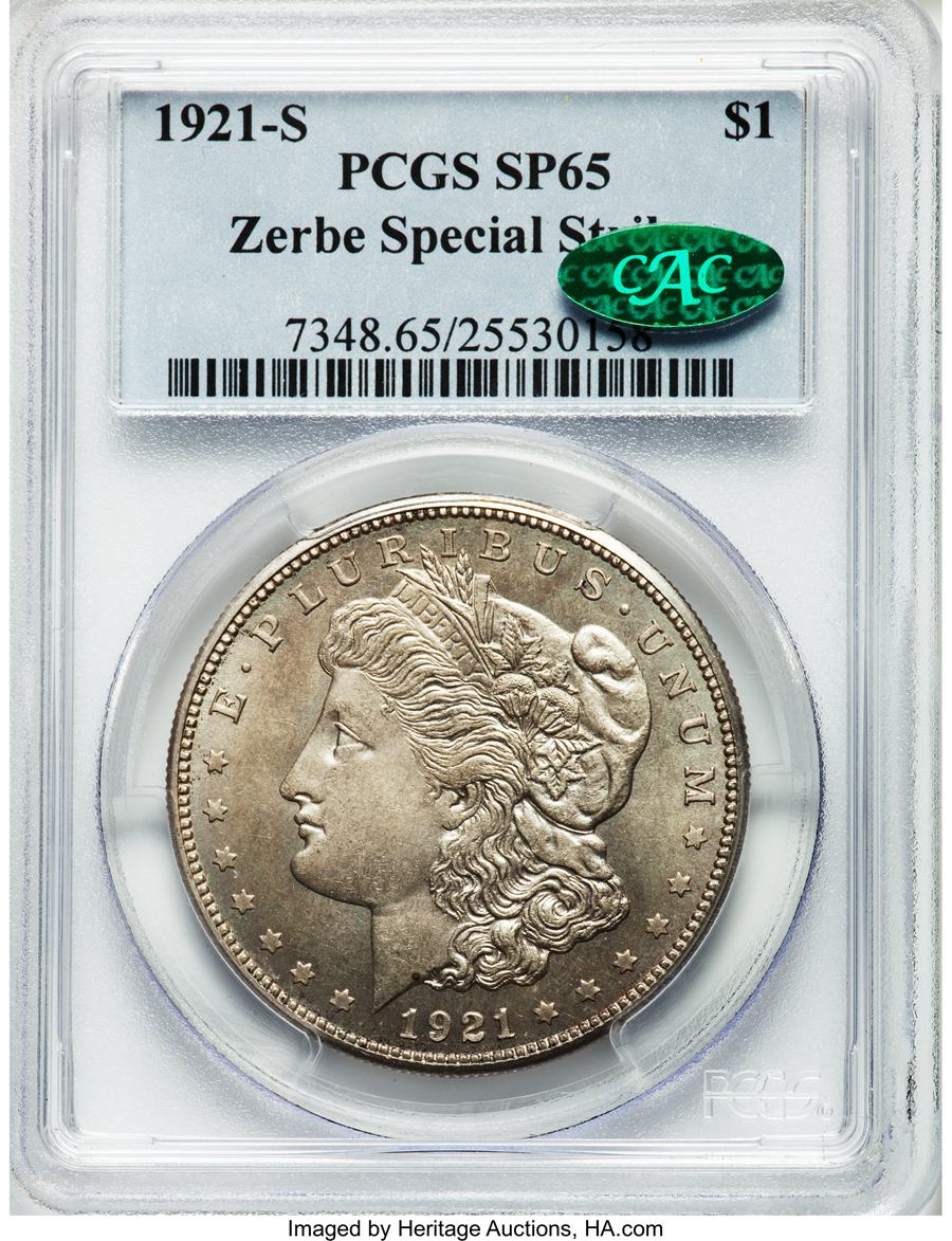 1921-S Zerbe Specimen Morgan Dollar