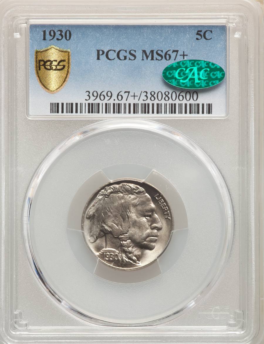 1930 Buffalo Nickel, MS67+ Sold on Aug 3, 2020 for $12,000.00